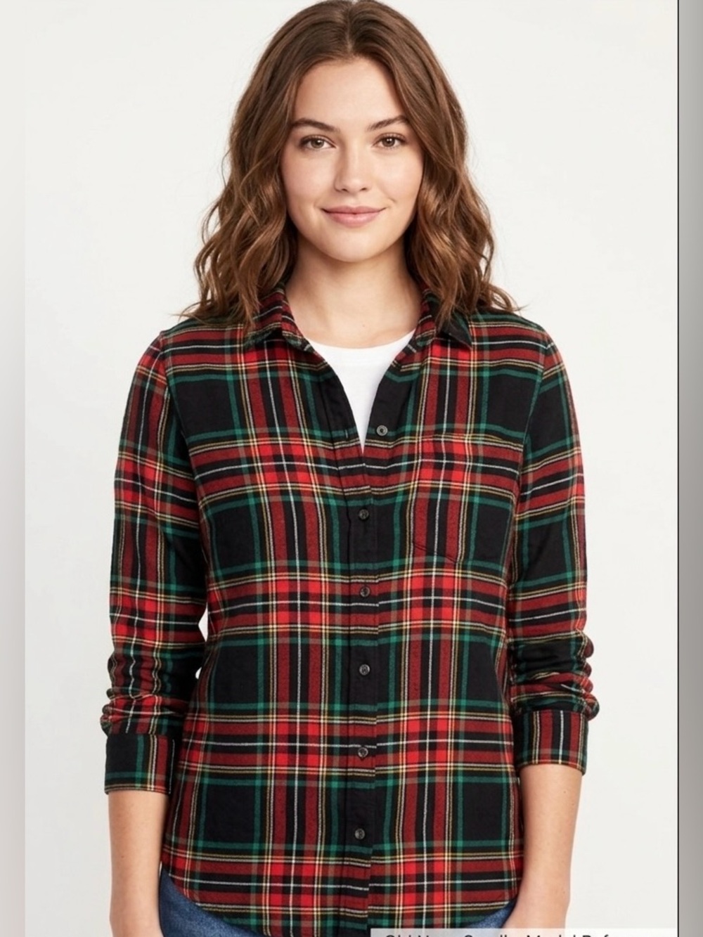 Old Navy Classic Black Plaid Button Up Shirt Size Small NWOT